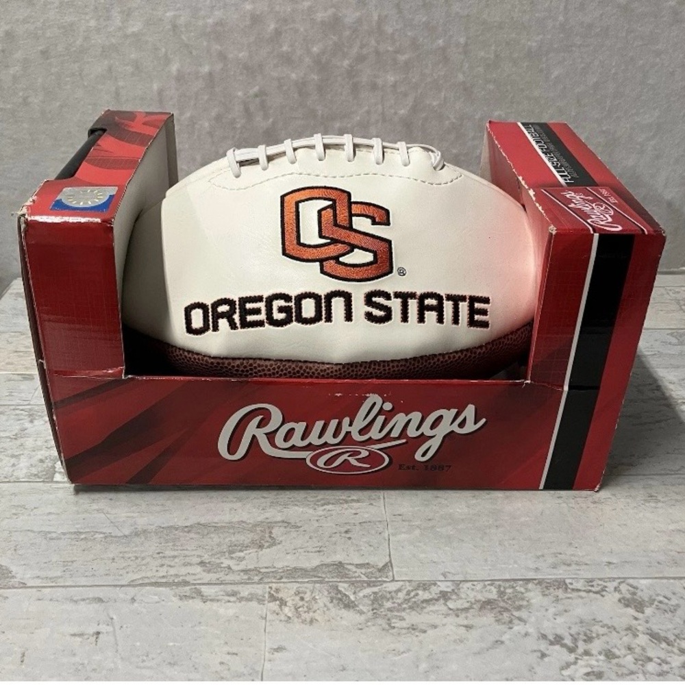 Oregon State Beavers FOOTBALL NCAA Full-Size White Panel Autograph. NEW